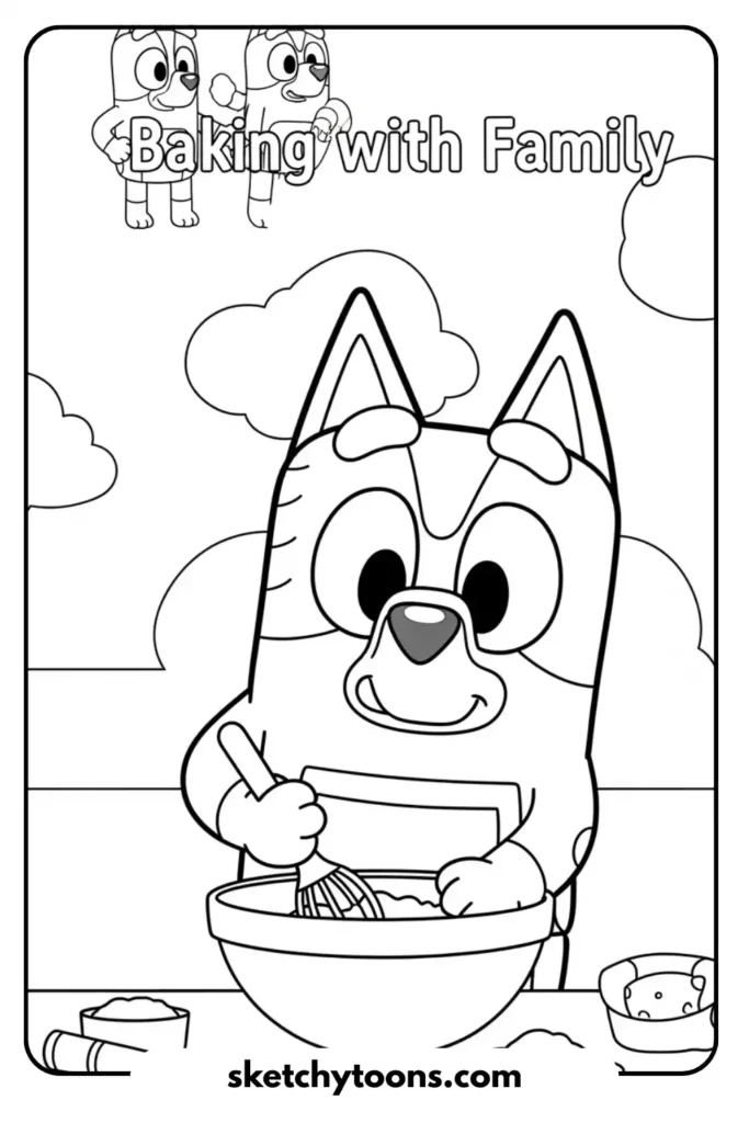 Baking with Family drawing sheet