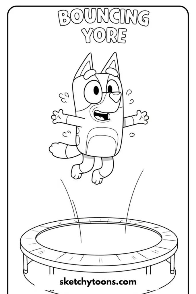 Bouncing on a Trampoline sketch page