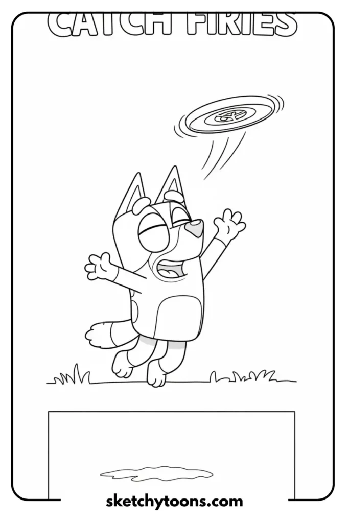 Catching a Frisbee creative page