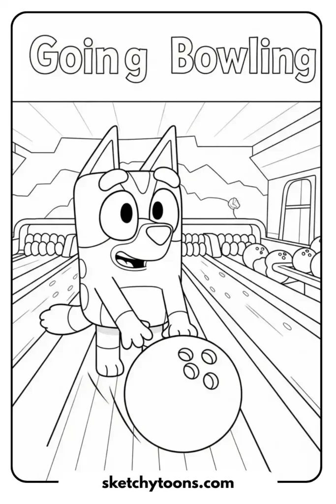 Going Bowling sketch page