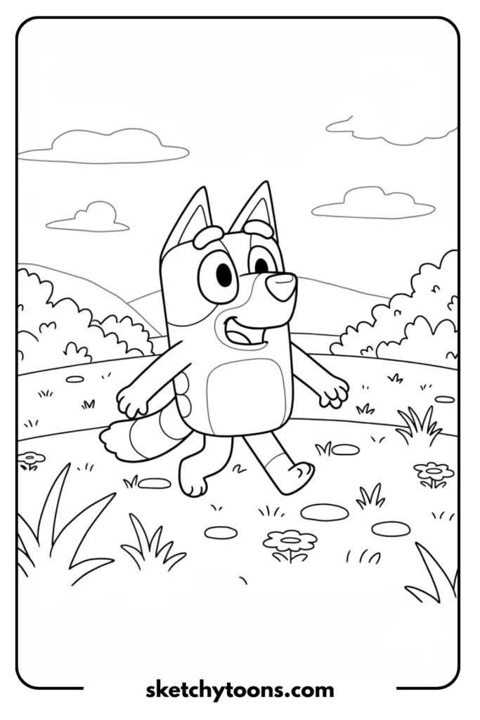Going on a Nature Walk coloring worksheet