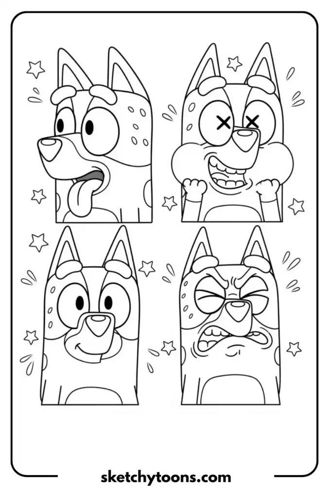 Making Funny Faces printable page