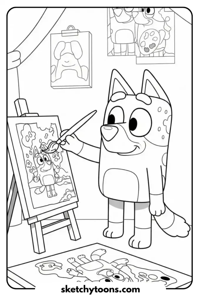 Painting a Picture coloring page