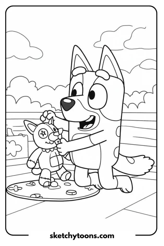 Playing with a Toy art page