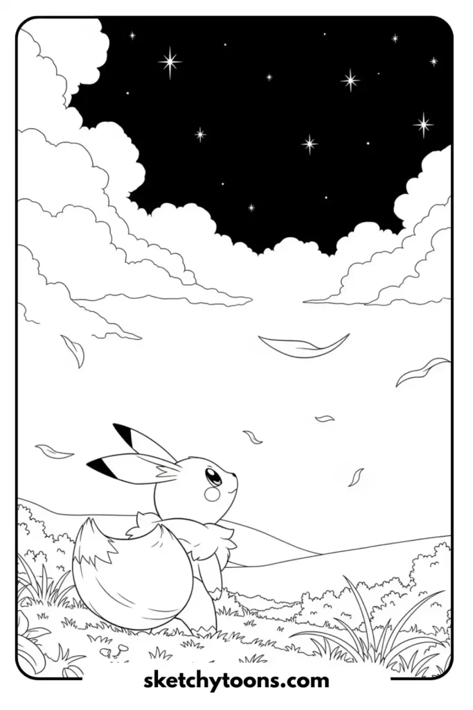 Pokémon Under the Stars coloring page