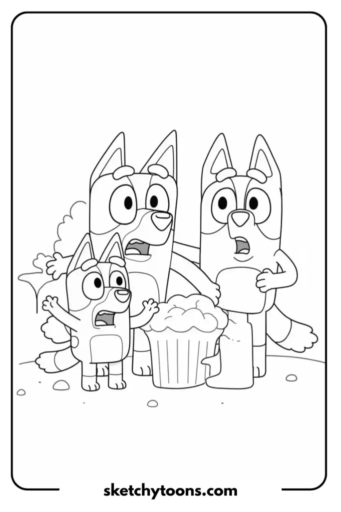 Surprised Expression with Friends creative pages