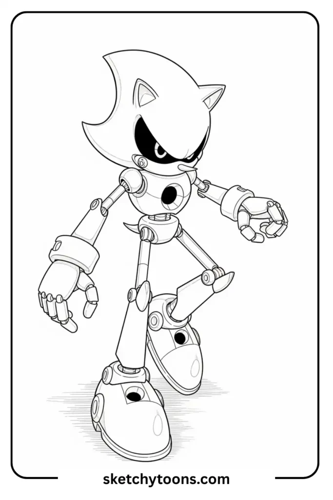 Sonic metal coloring page
