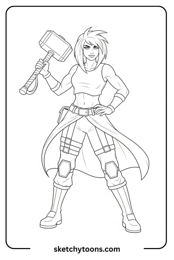 Amy Rose from the Sonic coloring page