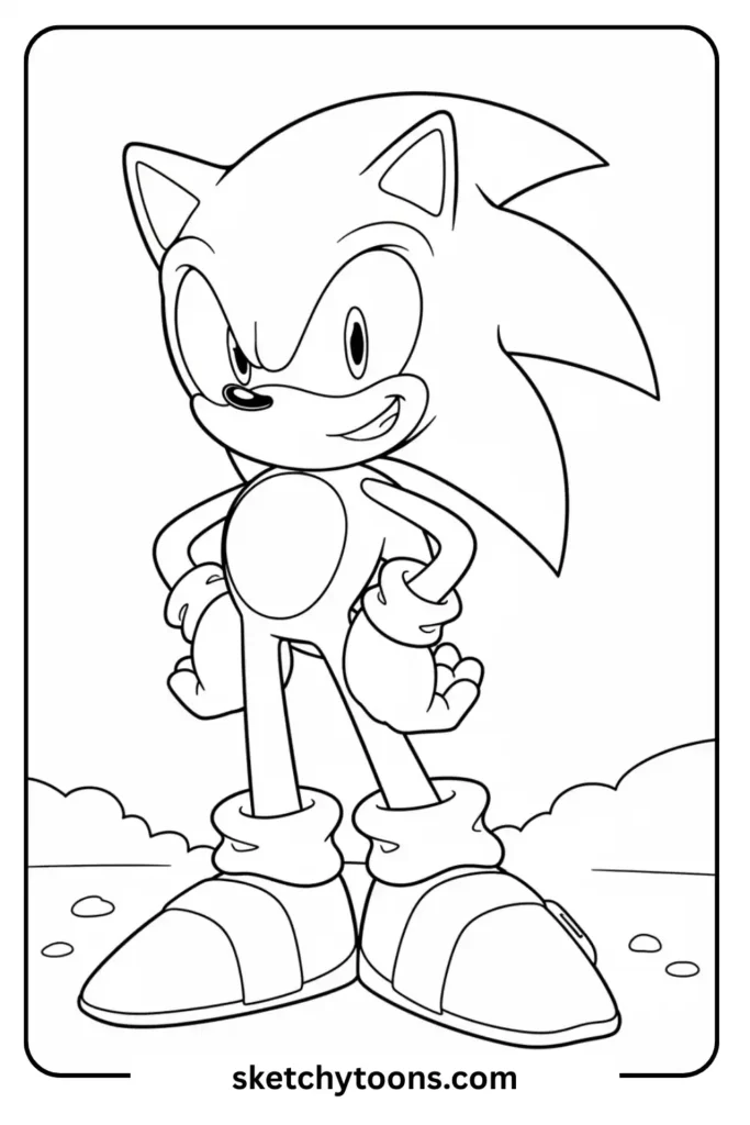 Sonic the Hedgehog coloring page