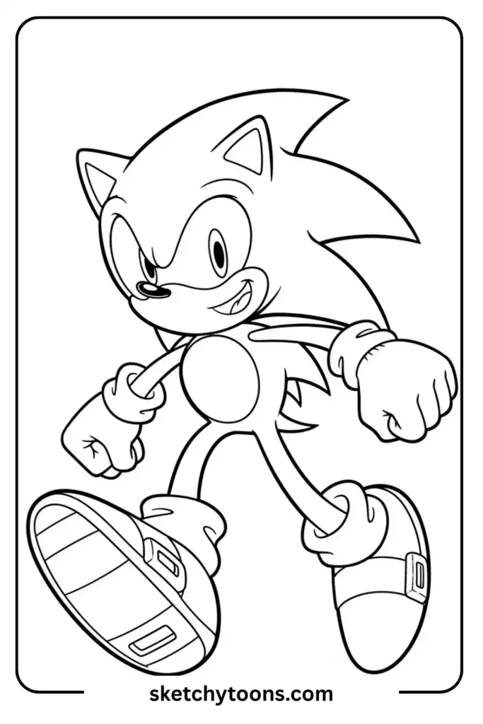 Sonic Racing Coloring Page