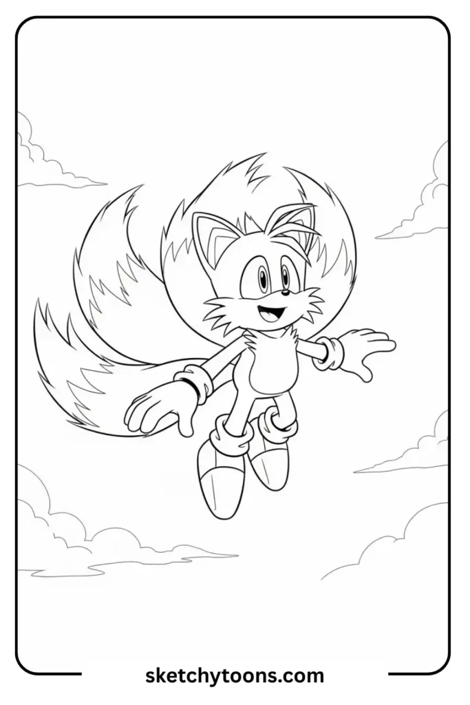 tails from sonic coloring page