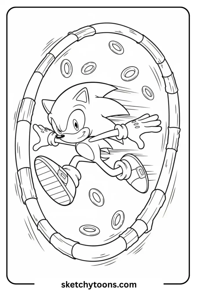 Sonic 2 coloring page