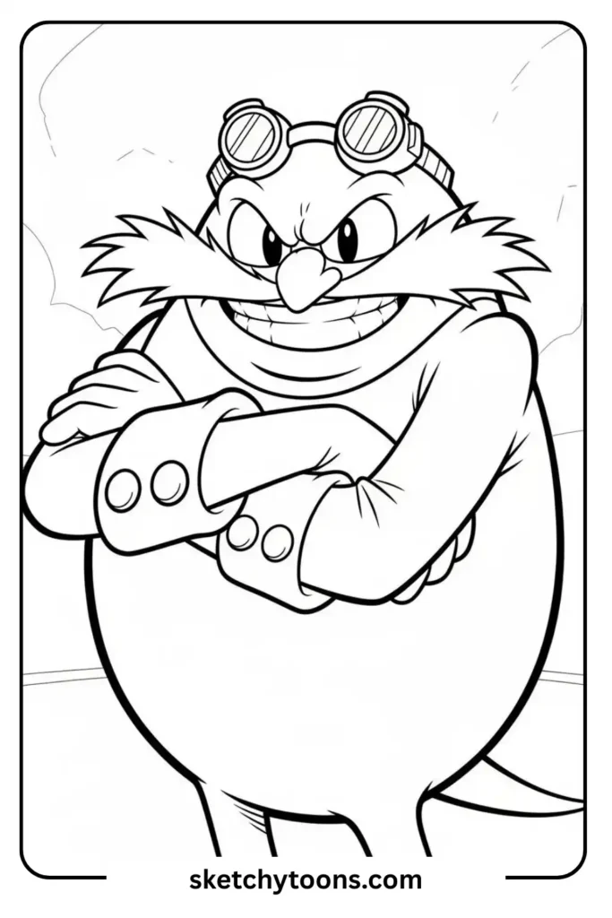 Dr. Robotnik from Sonic coloring page