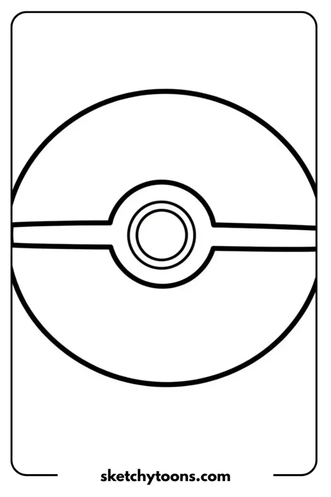 Pokeemon ball coloring page