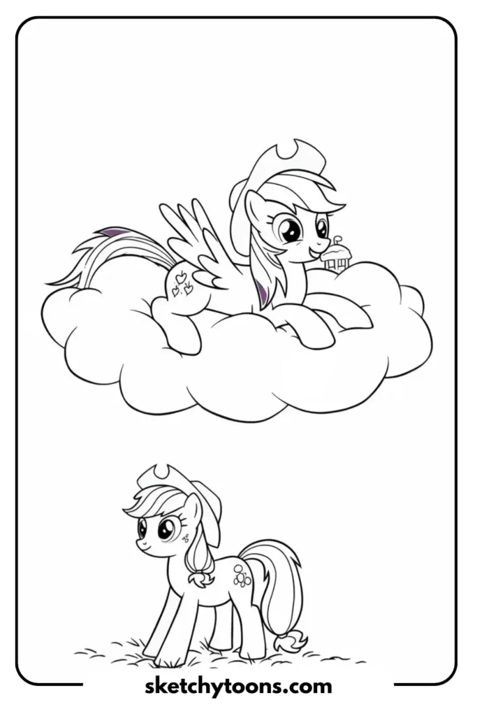 Applejack Planting Seeds art sheet