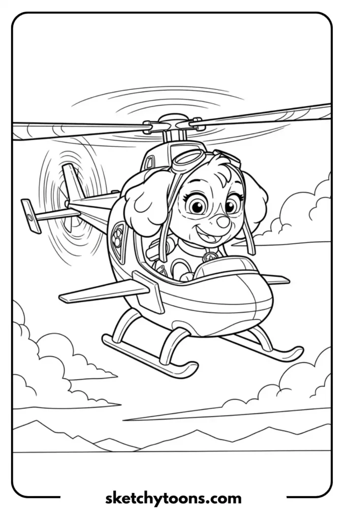 Chase Riding a Motorcycle activity sheet