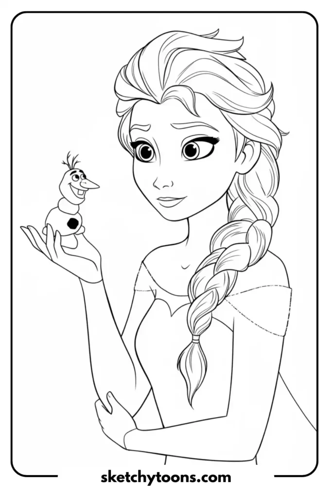 Elsa Curious with Snowball