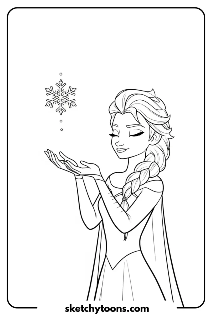 Elsa Making a Wish creative page