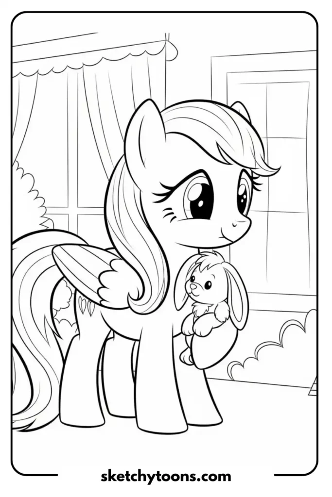 Fluttershy's Bunny drawing page