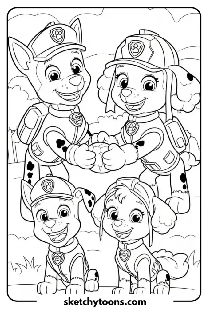 Marshall with Fire Extinguisher creative art page