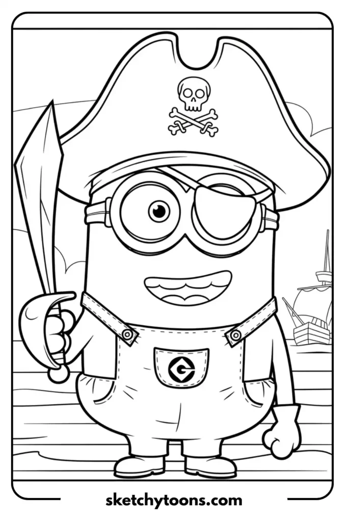 Minion Dressed as a Pirate creative page