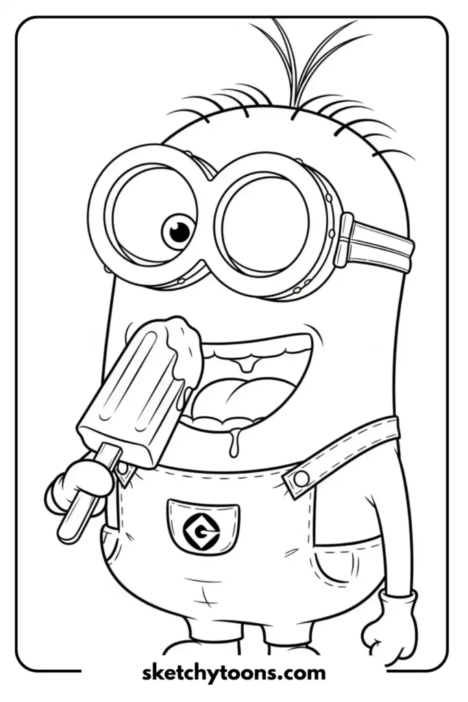 Minion Eating a Popsicle craft page