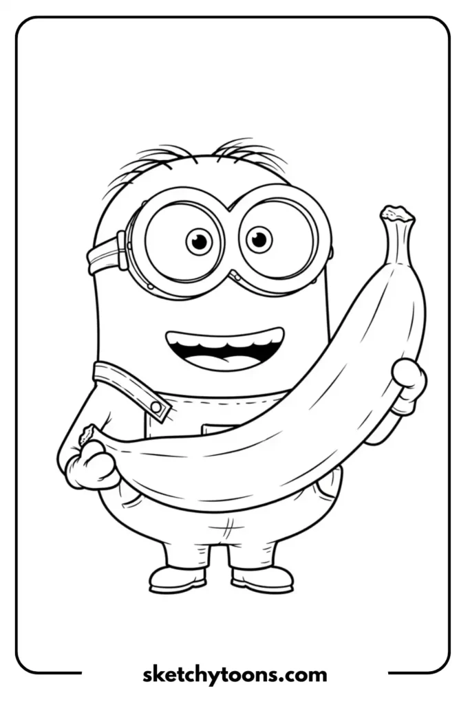 Minion Holding a Banana art sheet