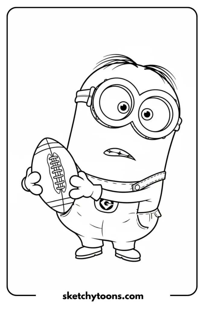 Minion Playing Football color shee