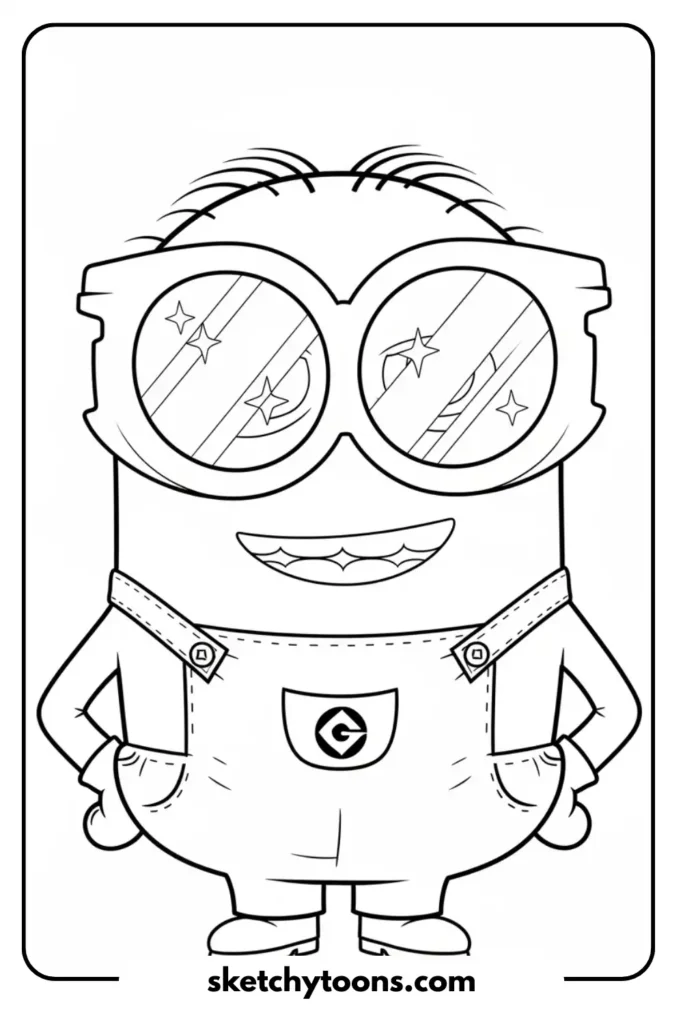 Minion with Sunglasses color sheet