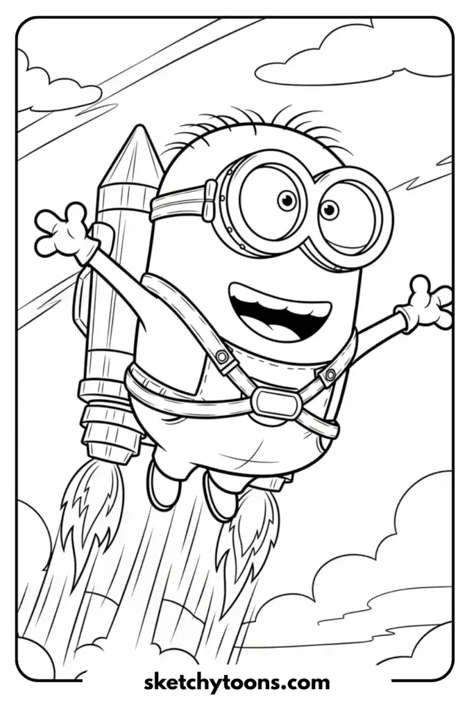 Minion with a Jetpack worksheet
