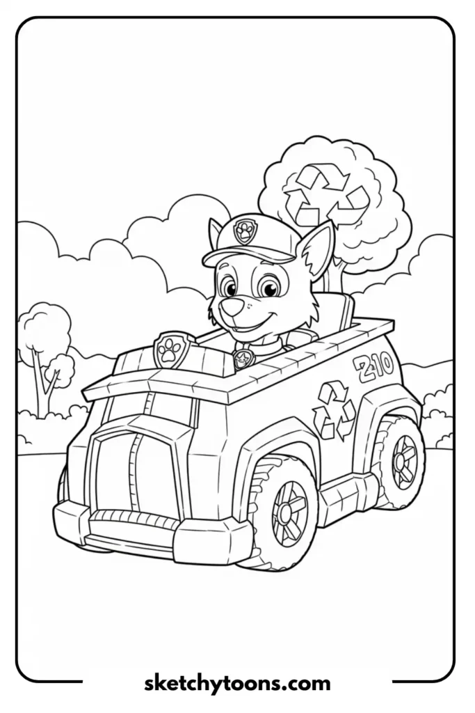 Paw Patrol Helping a Friend coloring page