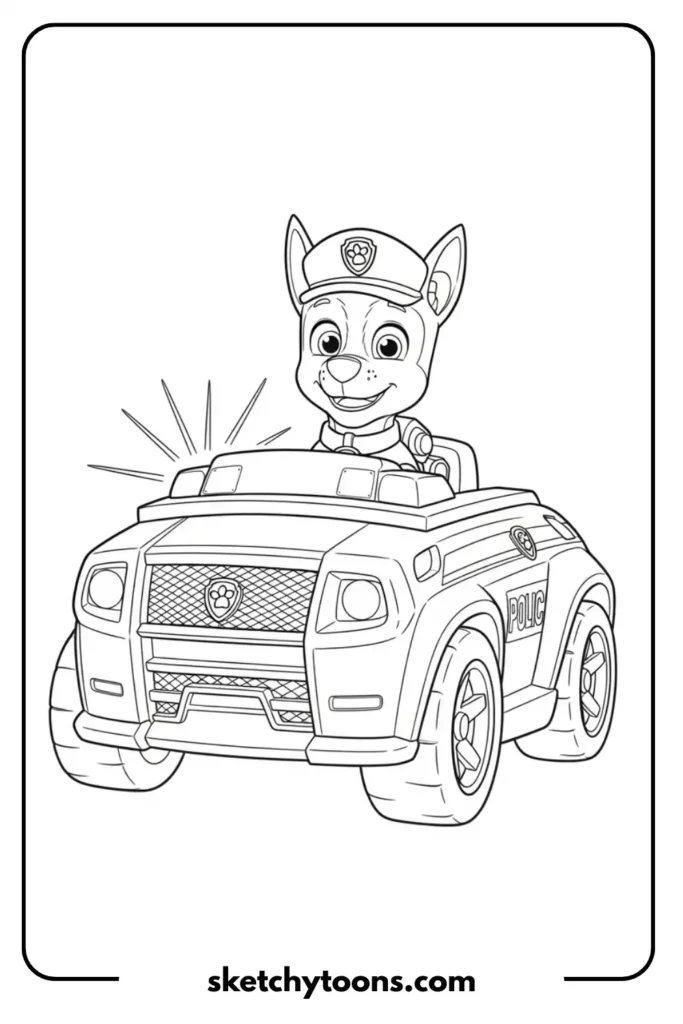 Rubble with His Digging Tools coloring sheet