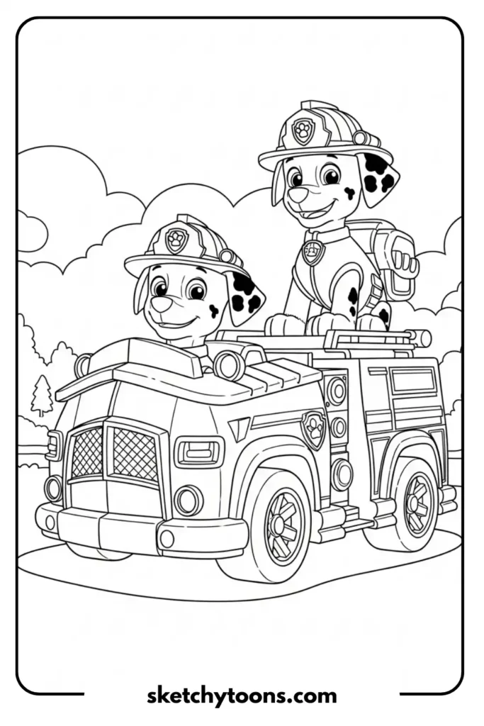 Zuma’s Water Rescue Adventure coloring page