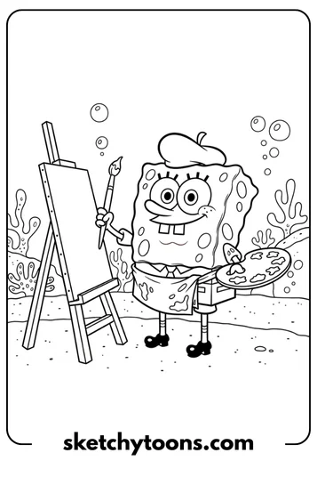 SpongeBob coloring pages 16 Artist SpongeBob