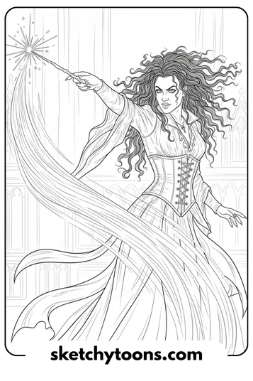 Bellatrix Lestrange Casting Magic