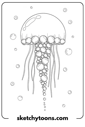 SpongeBob coloring pages 36 Bubble Jellyfish