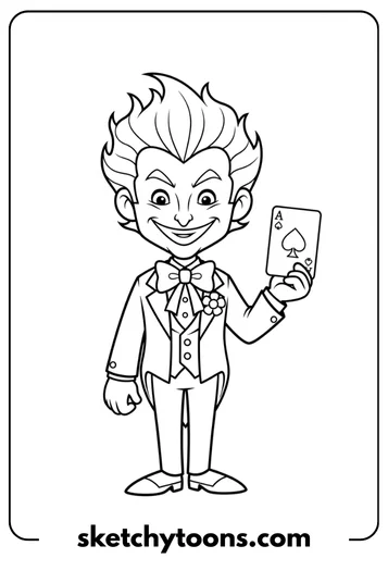 Joker Coloring Pages 9 Cartoon Joker Easy