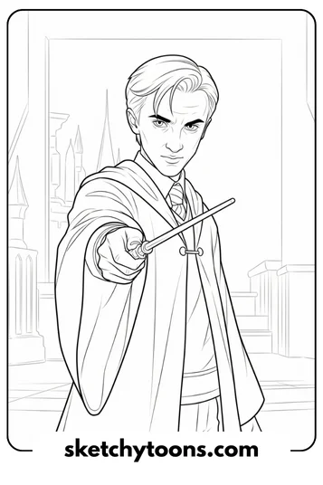 Draco Malfoy With His Wand