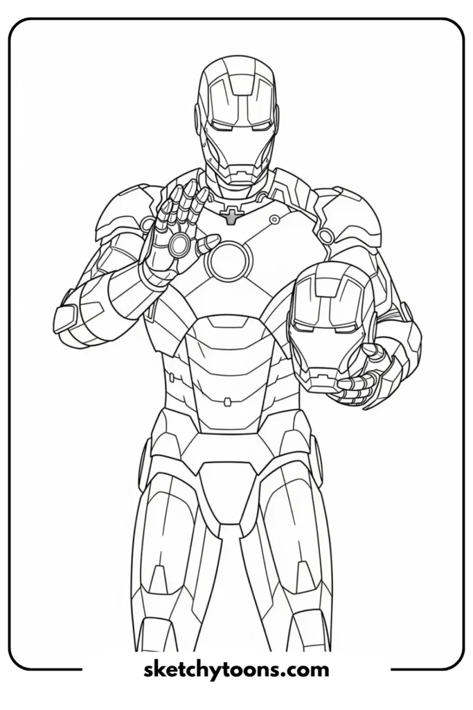 Easy Iron Man Holding Helmet
