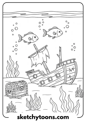 Fish Near a Sunken Ship
