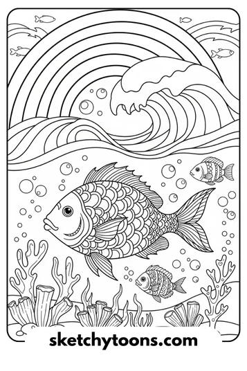 Fish Under the Rainbow wave