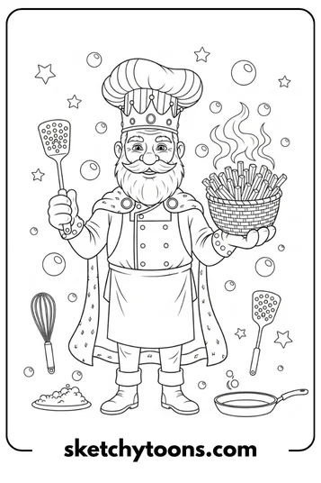 SpongeBob coloring pages 28 Fry Cook King coloring page