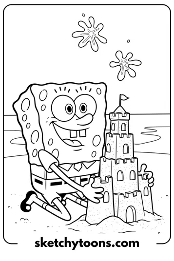 SpongeBob coloring pages 11 Goo Lagoon Day coloring page