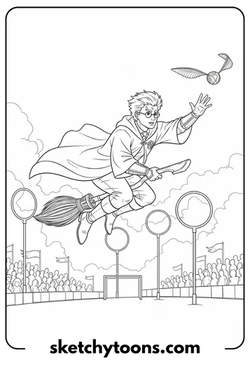 Harry Catching the Golden Snitch