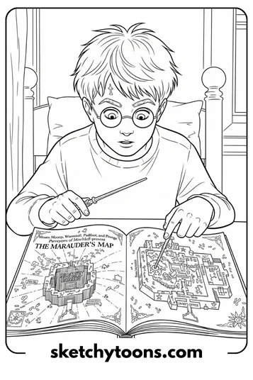 Harry Looking at Marauder's Map