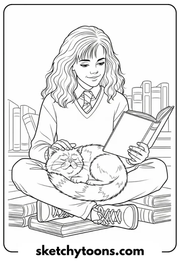 Hermione With Crookshanks