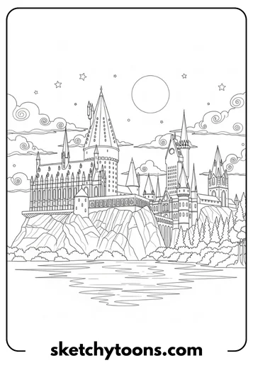 Hogwarts Castle at Night