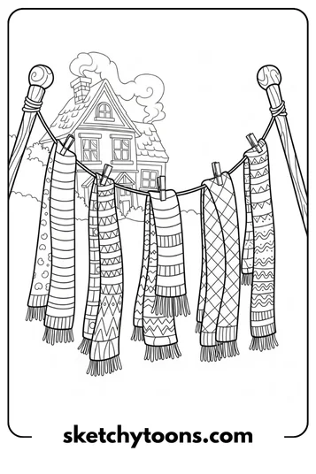 House Scarves Hanging Together