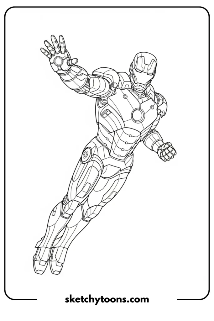 Iron Man Flying Sideways