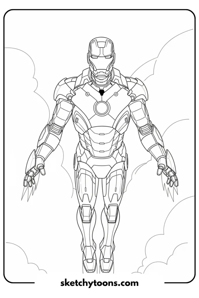 Iron Man Flying Upward